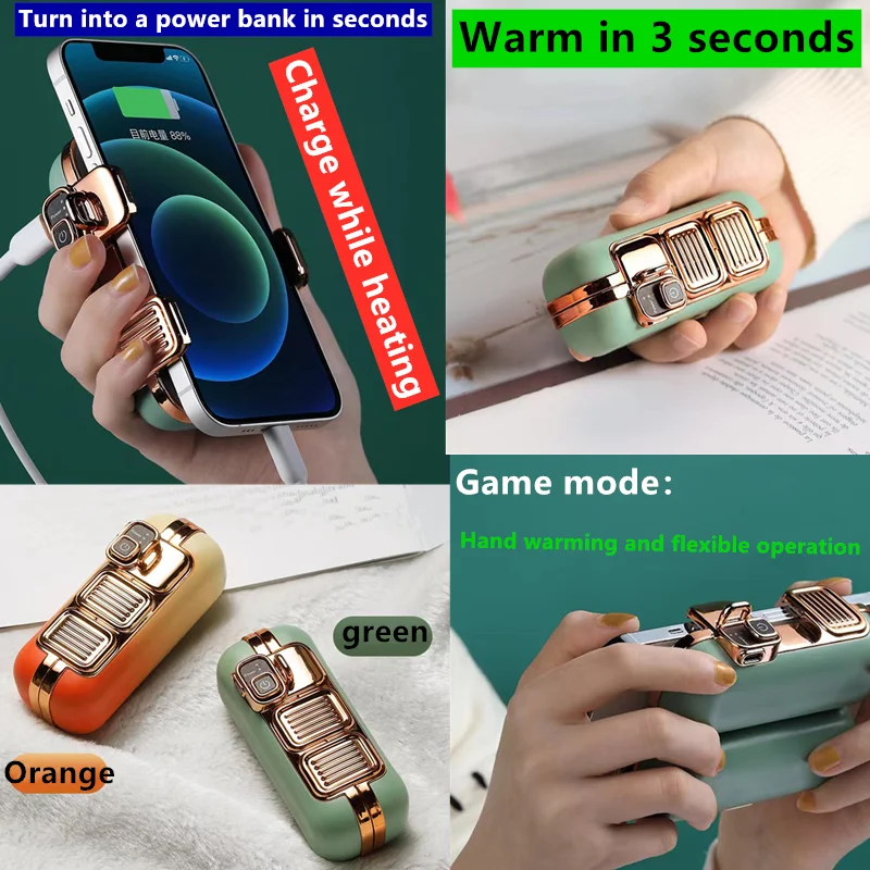 

Новая модернизированная зимняя грелка для рук с двухсторонним нагревом, быстрая зарядка, грелка для рук с usb