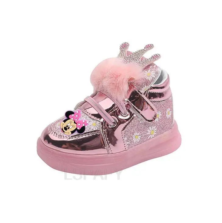 Кроссовки Детские светящиеся с светильник Минни Маус Дисней | Детская одежда и