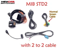 mib std2 zr nav discover pro radio adapter cable wire harness with 2 to 2 cable for golf 7 mk7 passat b8 tiguan mqb car