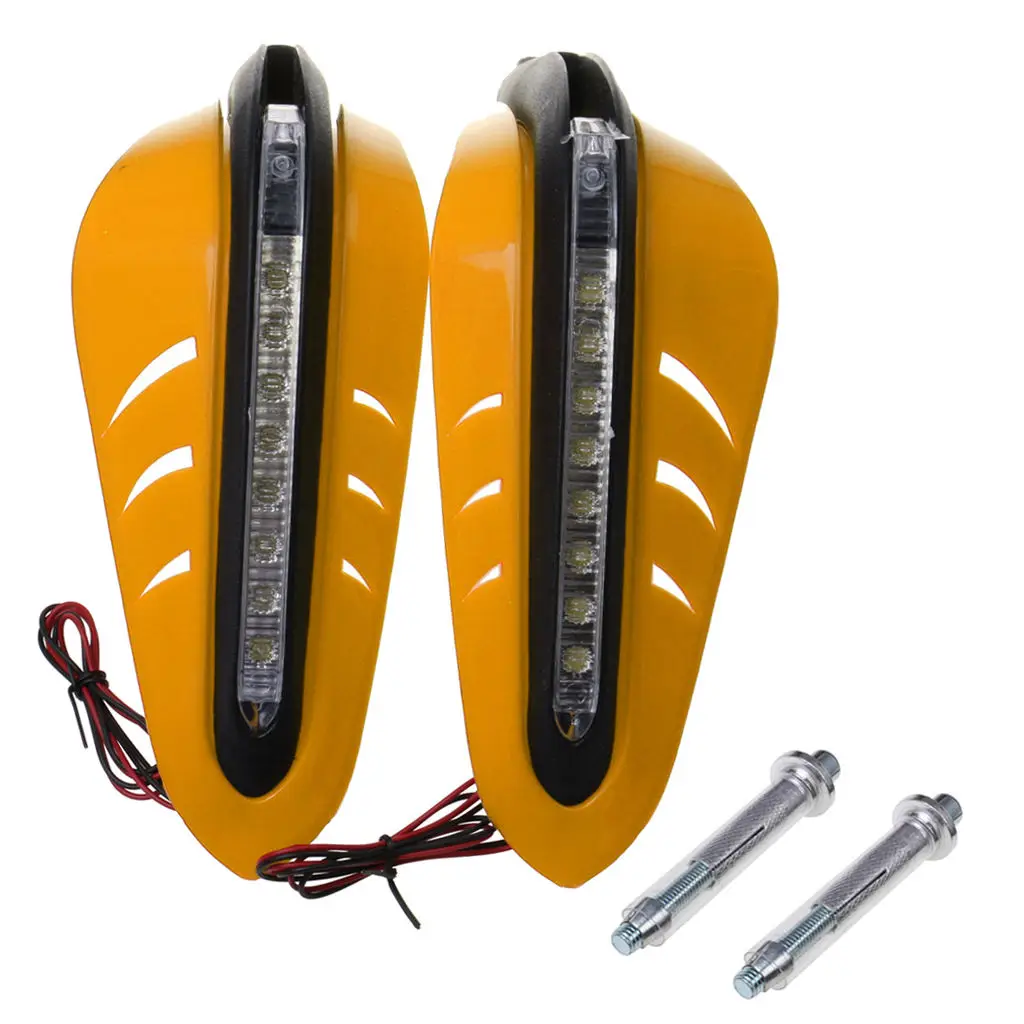 A Pair Universal Motorcycle Handle Brush Bar Hand Guard Protector Cover with Led Light For 7/8&quot Grips Yamaha Honda | Автомобили и