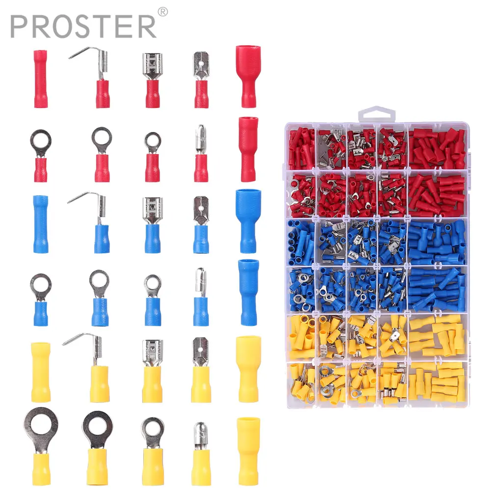 Обжимные соединители изолированные электрические в комплект входят кольцевая