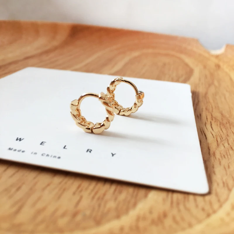 

Delicate Jewerly Earrings Hot Selling Metal Alloy Trendy Golden Plating Mini Earrings For Women Girl Party Gifts