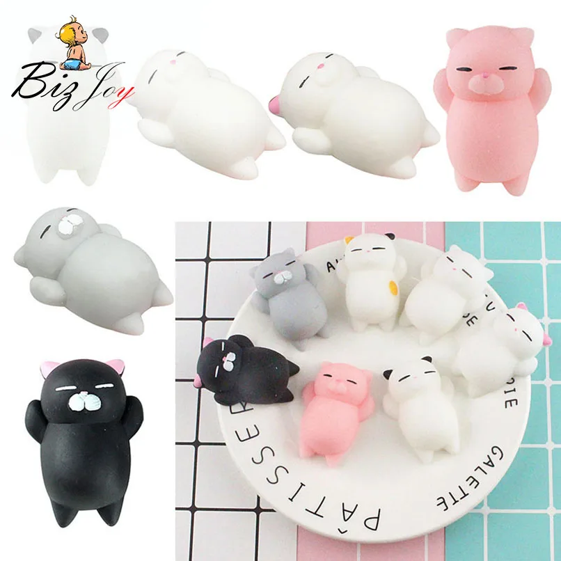 Сжимаемый кавайный Кот Мягкий медленно Восстанавливающий форму