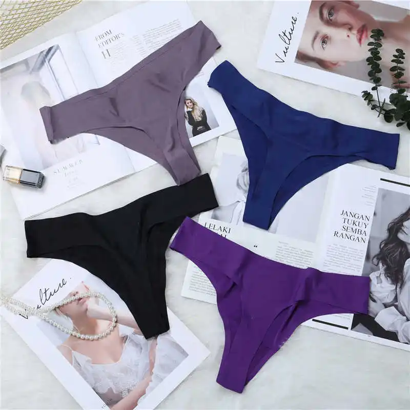 Женские трусики стринги новое Шелковистое быстросохнущее женское нижнее белье