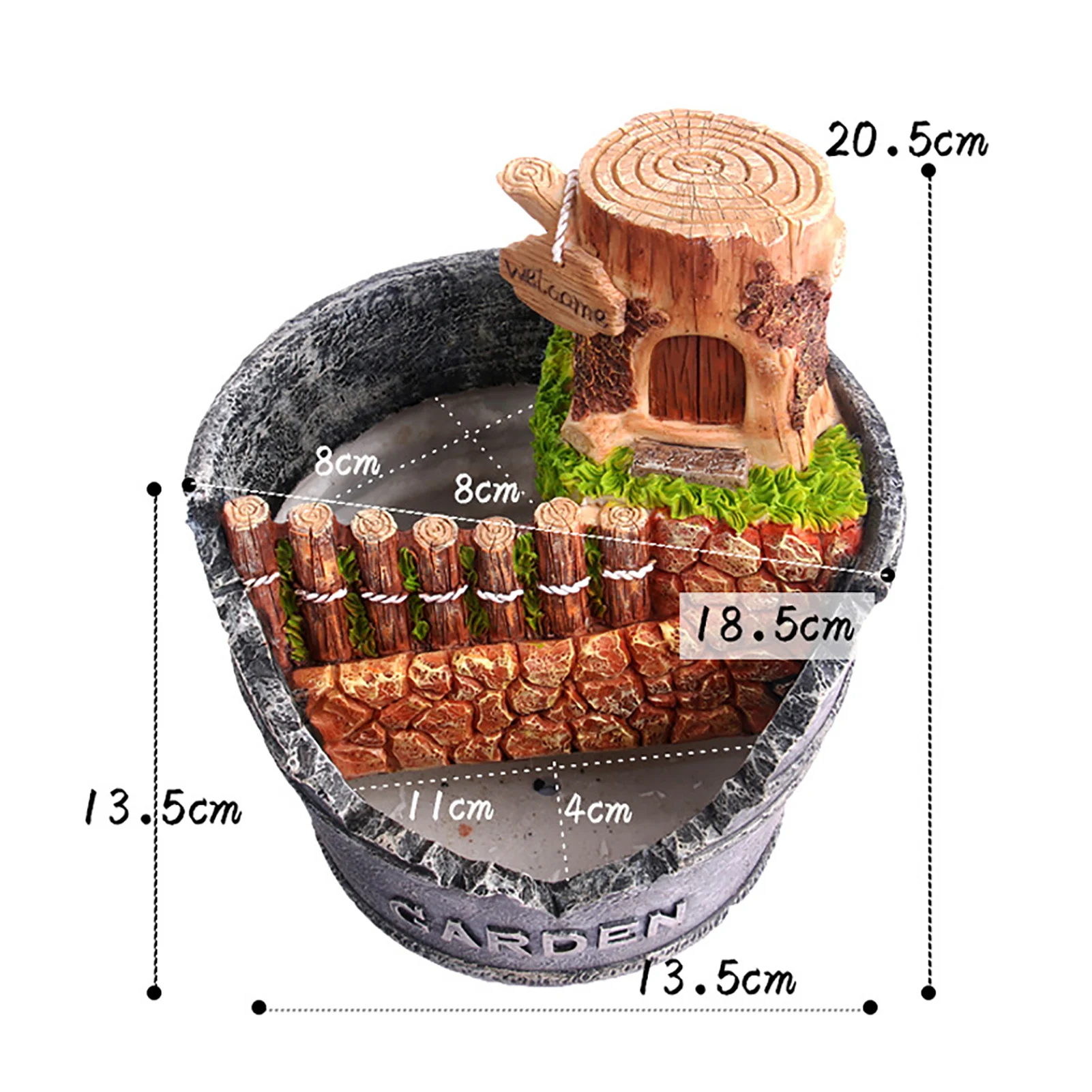 

Creatives Micro Landscape Flower Pot Succulents Plants Pot Holder Hanging Garden Flowers Baskets House Bonsai Garden Pots