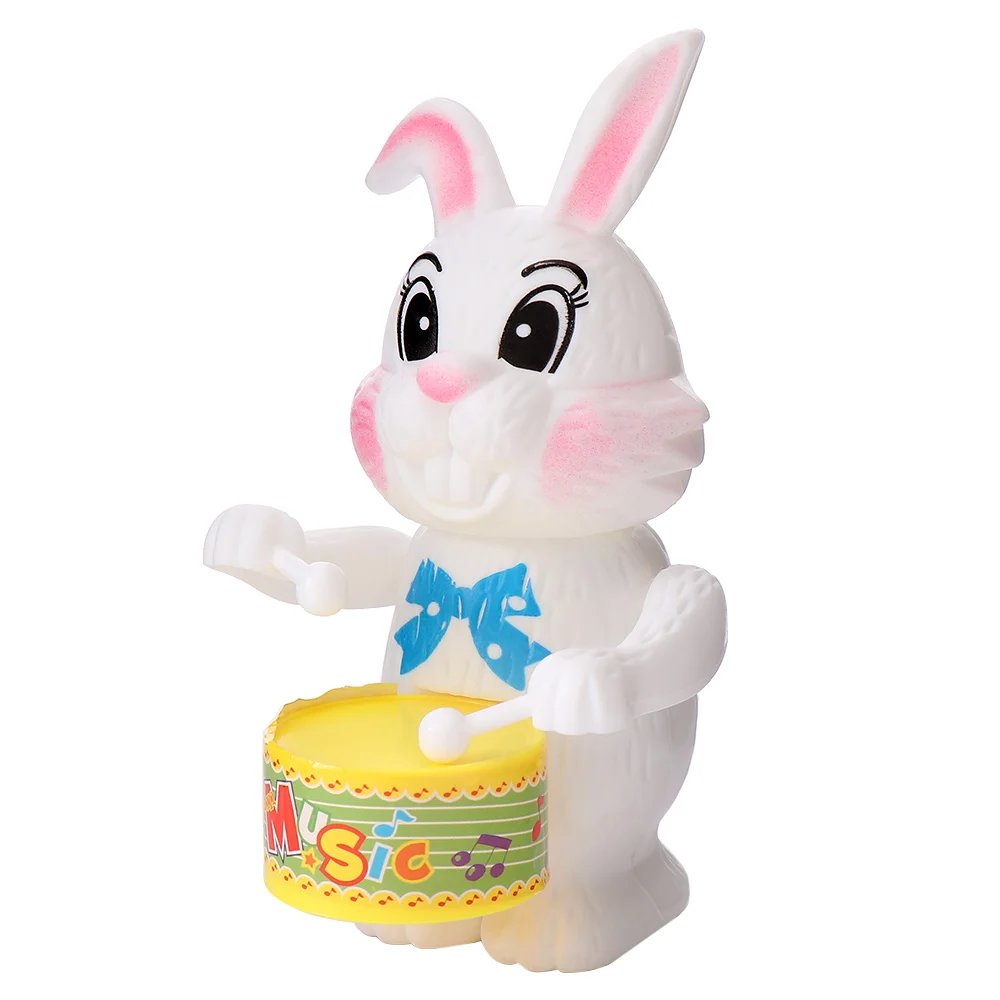 1 шт. Забавный мультяшный детский кролик игрушка для барабана заводная