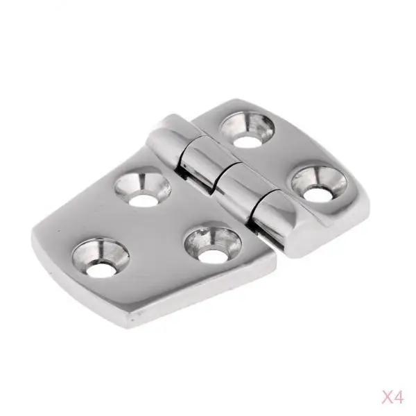 

4pcs 316SS Polished Shortside Offset Door Hinges Fitting for Marine Boat, 2.24 x 1.5 inch 57 x 38mm