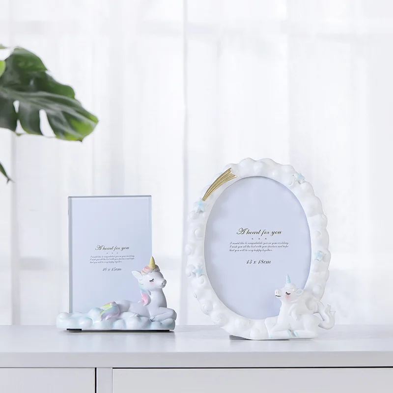 Фоторамка с красным единорогом для девочек маленький и Свежий Свадебный