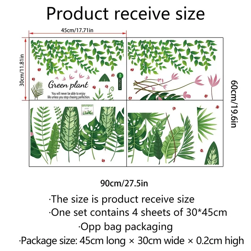 

Nordic Plants Wall Sticker Home Living Room Decoration Teenager Aesthetic Posters on The Wall Decor Mural DIY Vinyl Wallpaper