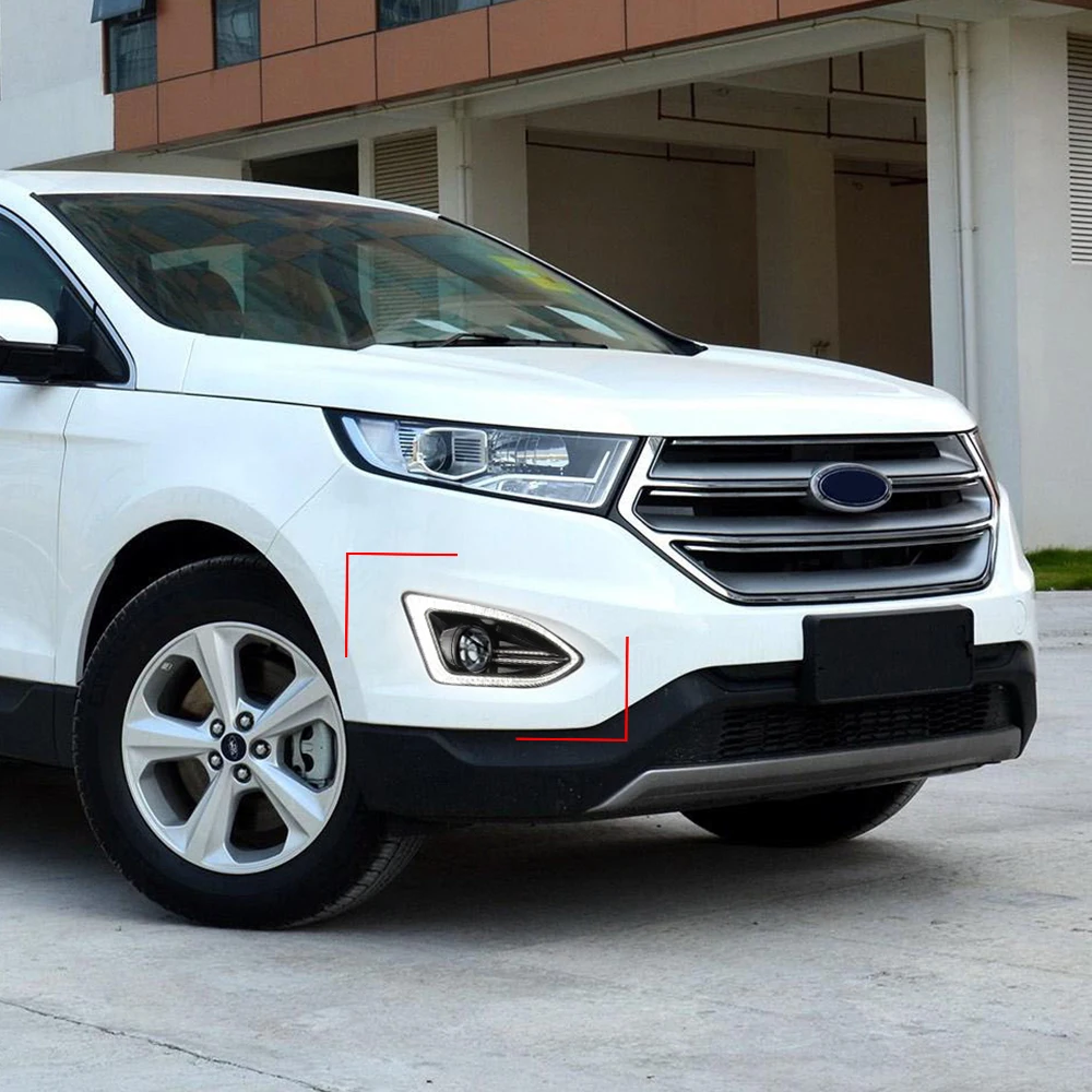 2 шт. Автомобильные светодиодные дневные ходовые огни для Ford Edge 2015 2016 2017 2018|Фара