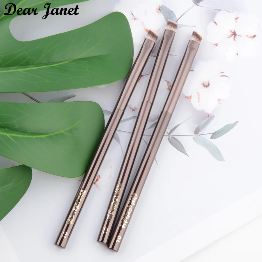 1 piece Angled Eyebrow Makeup brushes Eye brow Make up brush eyeliner detail contour Cosmetic tool metal handle H#10 | Красота и