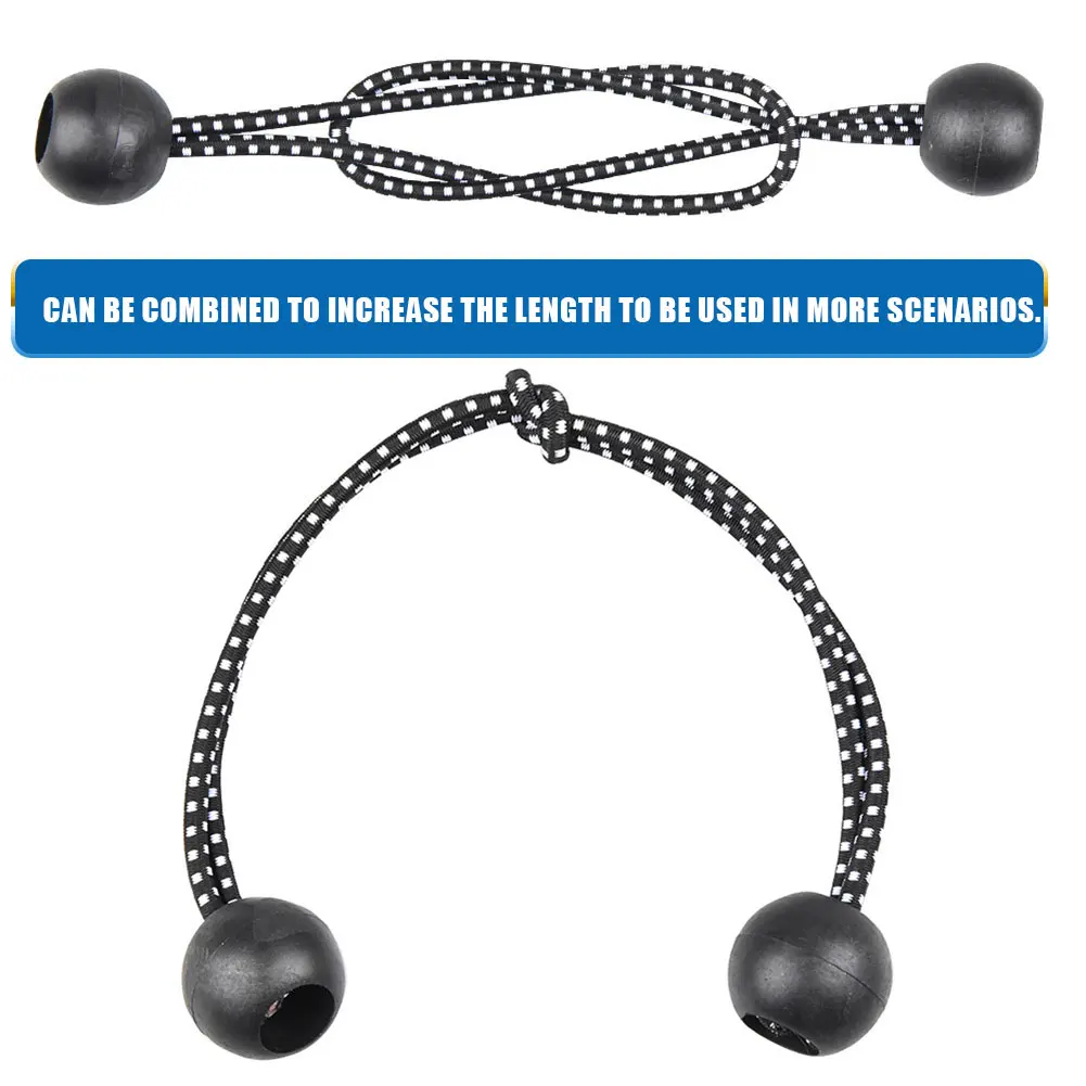 

20pcs Tarpaulin Oxford Rope Elastic Strapping Ball Bungee Cord Outdoor Tent Canopy Tarp Elastic Oxford Rope Tie Tent Accessories