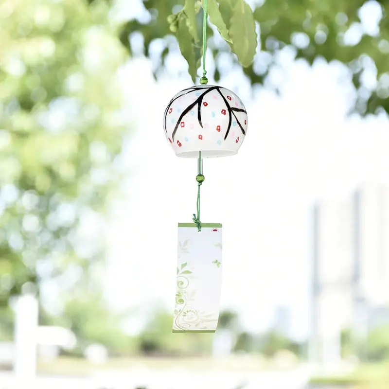 Japanese Style Wind Chimes Hanging Decorations Bells Handmade Glass Birthday Gift Home Decoration Accessories | Дом и сад