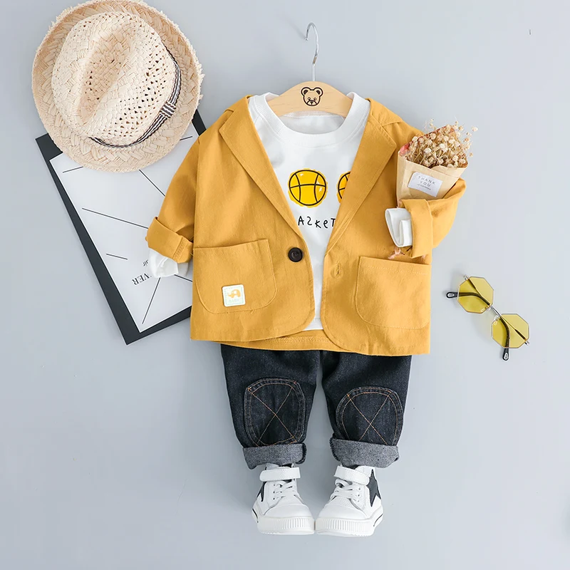 HYLKIDHUOSE весенний комплект одежды для малышей одежда маленьких девочек и мальчиков