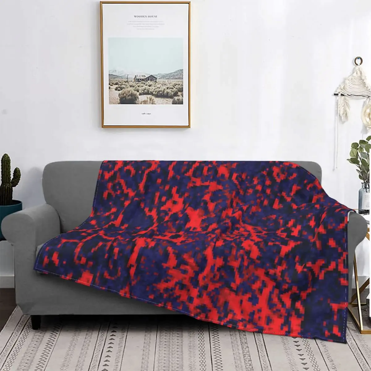 

Fireblue-Manta a cuadros para cama, manta de Picnic, manta ponderada