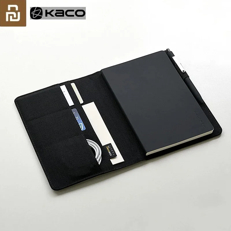 

Youpin KACOGREEN Smart Home Noble Paper NoteBook PU Card Slot Wallet Book for Office Travel with a Gift/KACO Pen/Kaco Refill