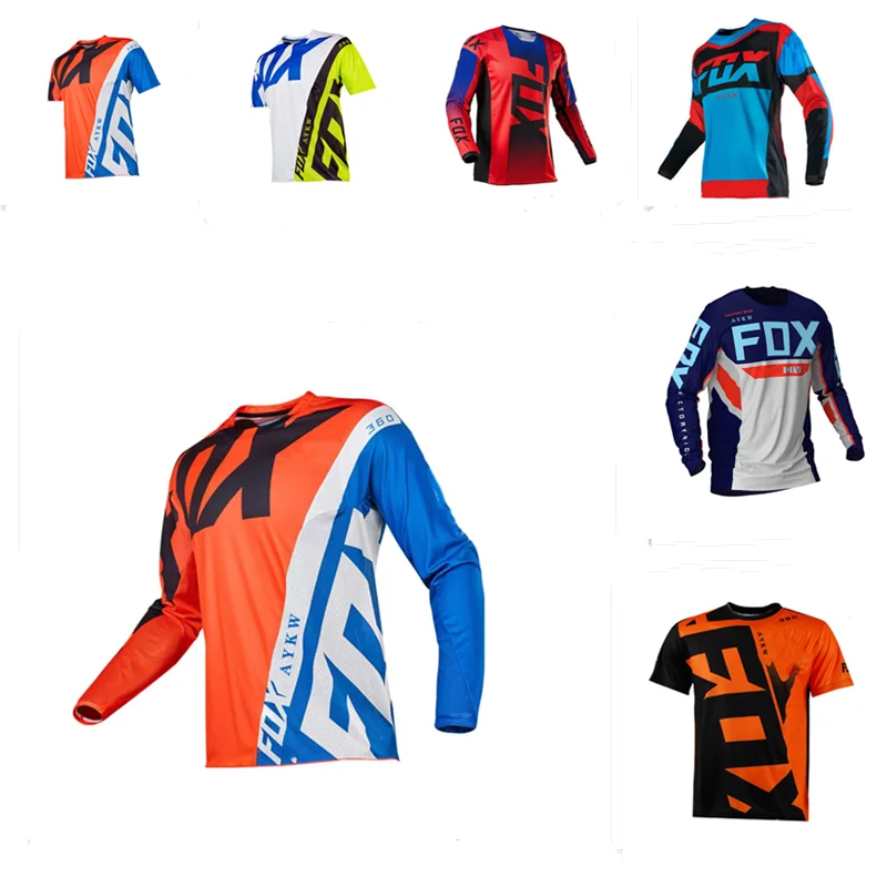 

2021 Customize Team Moto Mtb Motocross Fox Jersey Enduro Maillot Hombre DH BMX MX Cycling Downhill Jersey Bicycle Shirt Men