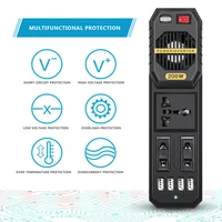 auto car power inverter 12v dc to 200v ac vehicle 200w adapter converter phone computer charging outdoor camping tool