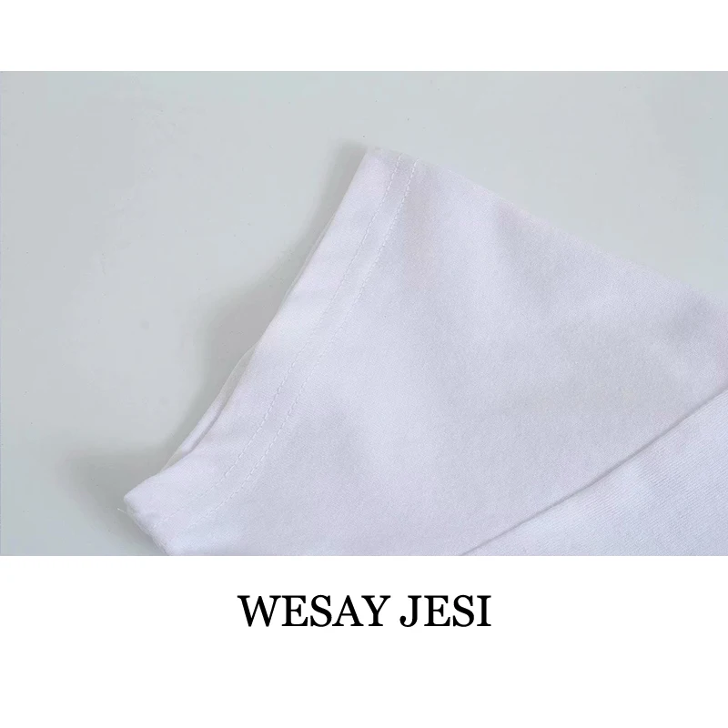 

WESAY JESI Fashion Summer T-Shirts 2021 Short Sleeve Women's Clothing Chic Colorful Cartoon Print Tee Top Casual O-Neck Female