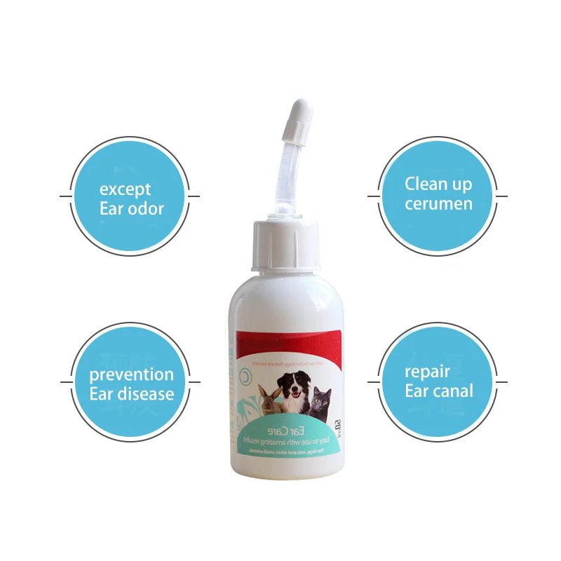 

50ml Pet Cat Dog Ear Cleaning Liquid Anti-mites Pet Healthy Care Puppy Kitten Ear Against Infection Care Supplies