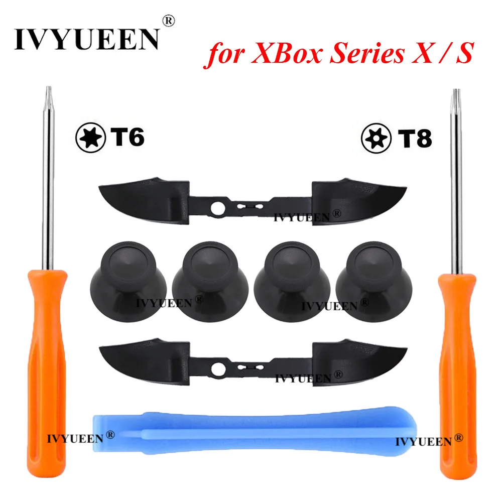 

IVYUEEN for Microsoft XBox Series X S Controller RB LB Bumper Trigger Buttons Middle Holder Thumbstick Replacement Repair Part