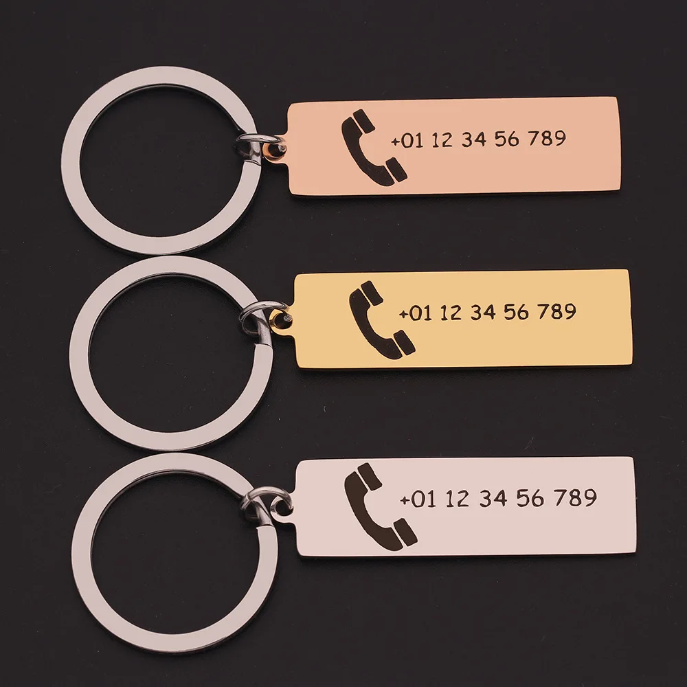 Брелок с гравировкой из нержавеющей стали MEIBEADS персональный подарок