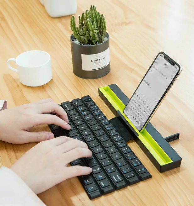 Складная Беспроводная Bluetooth клавиатура iBen мини для компьютера планшета iPad iPhone