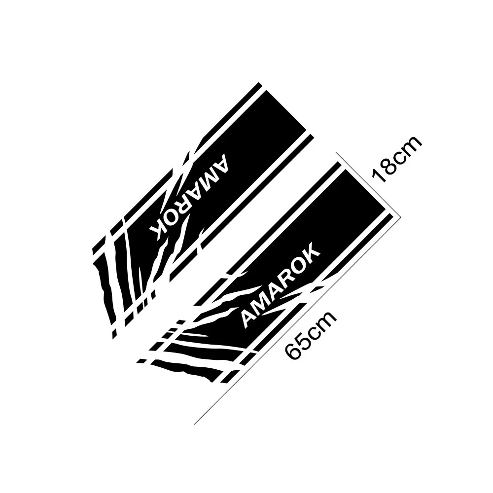 

2PCS Car Truck Bed Side Stripes Stickers For VW Volkswagen Amarok Pickup Auto Body Decor Graphic Vinyl PVC Decal Car Accessories