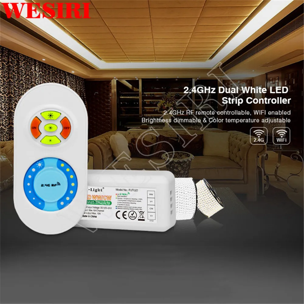 MiLight FUT020 FUT021 FUT022 DC12 24V 2 4 ГГц CCT тусклый RGB Светодиодные ленты контроллера с
