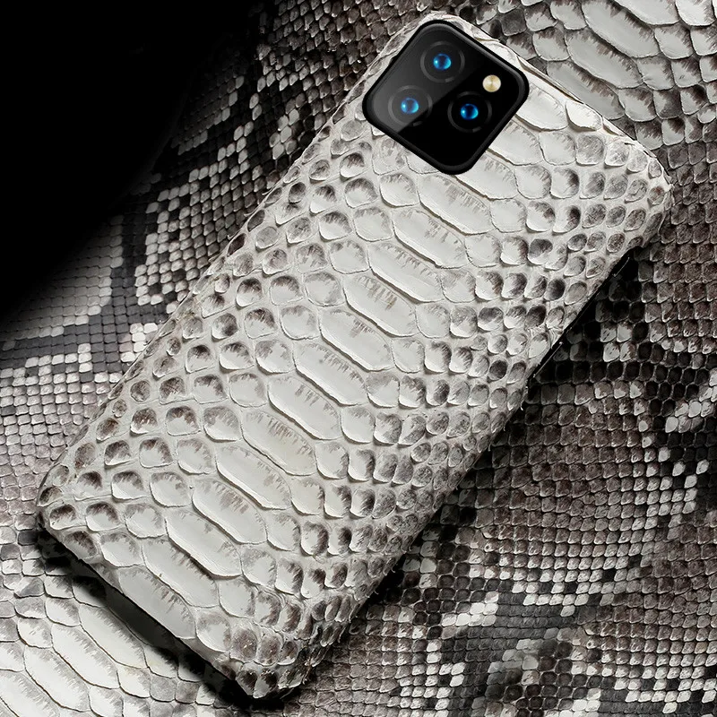 Оригинальный Роскошный чехол для iPhone 11 Pro Max из натуральной кожи питона