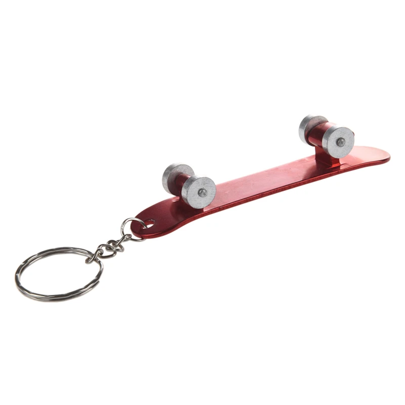 

Red Decorative Skateboard Shape Pendants Keyring Keychain