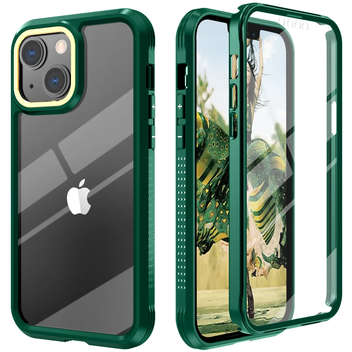 

Drop Protection Acrylic Case for Iphone 13 Pro Max 13pro 13 Mini Full Body Cover PET Screen Protector Film Phone Bag