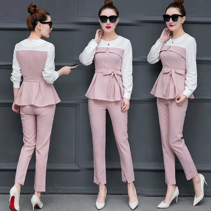 Модный женский брючный костюм деловые костюмы офисные женские Рабочая форма