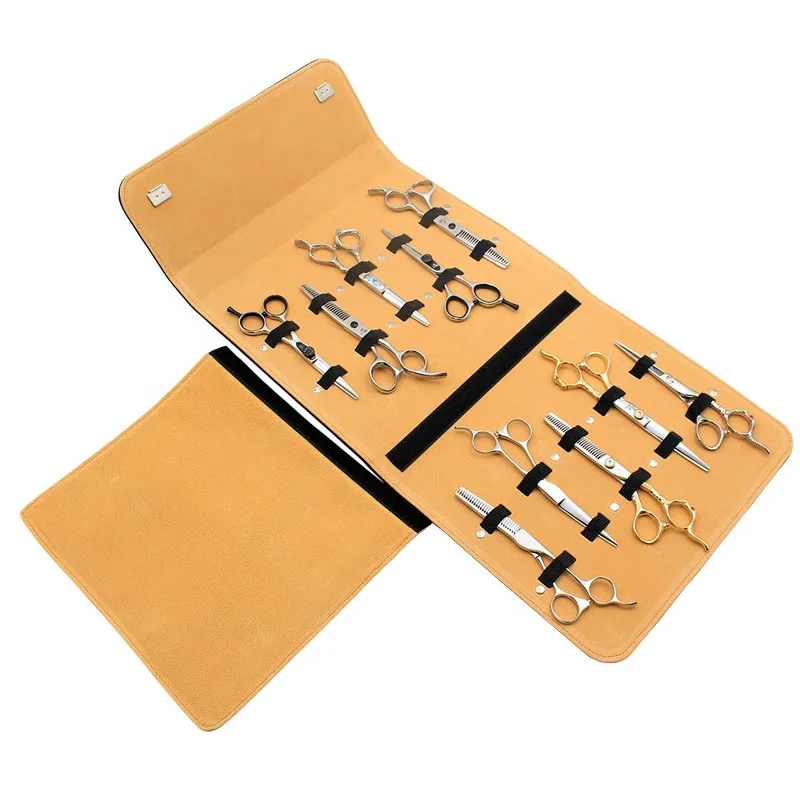 

Premium Real leather professional barber Hairdresser case 10 Scissor Pouch