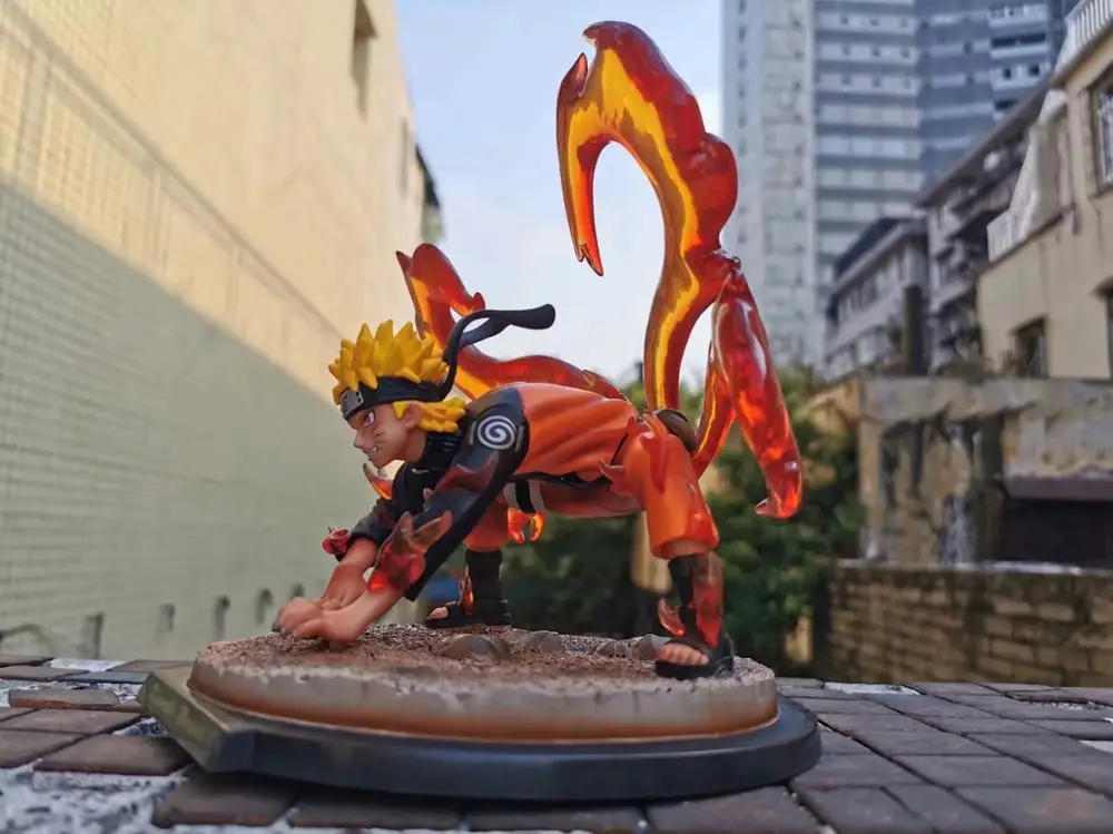 Новый аниме 20 см Узумаки Наруто рисунок v-образной КРЕПЕЖНОЙ ПЛАСТИНОЙ LS GK Ninetales