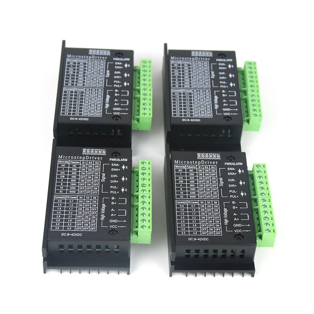 Driver de Motor de Passo Peças Tb6600 Nema 17 23 34 4.a Controle de Motor de Passo para Impressora 3d Roteador Cnc 42 57 86 Acionador do motor