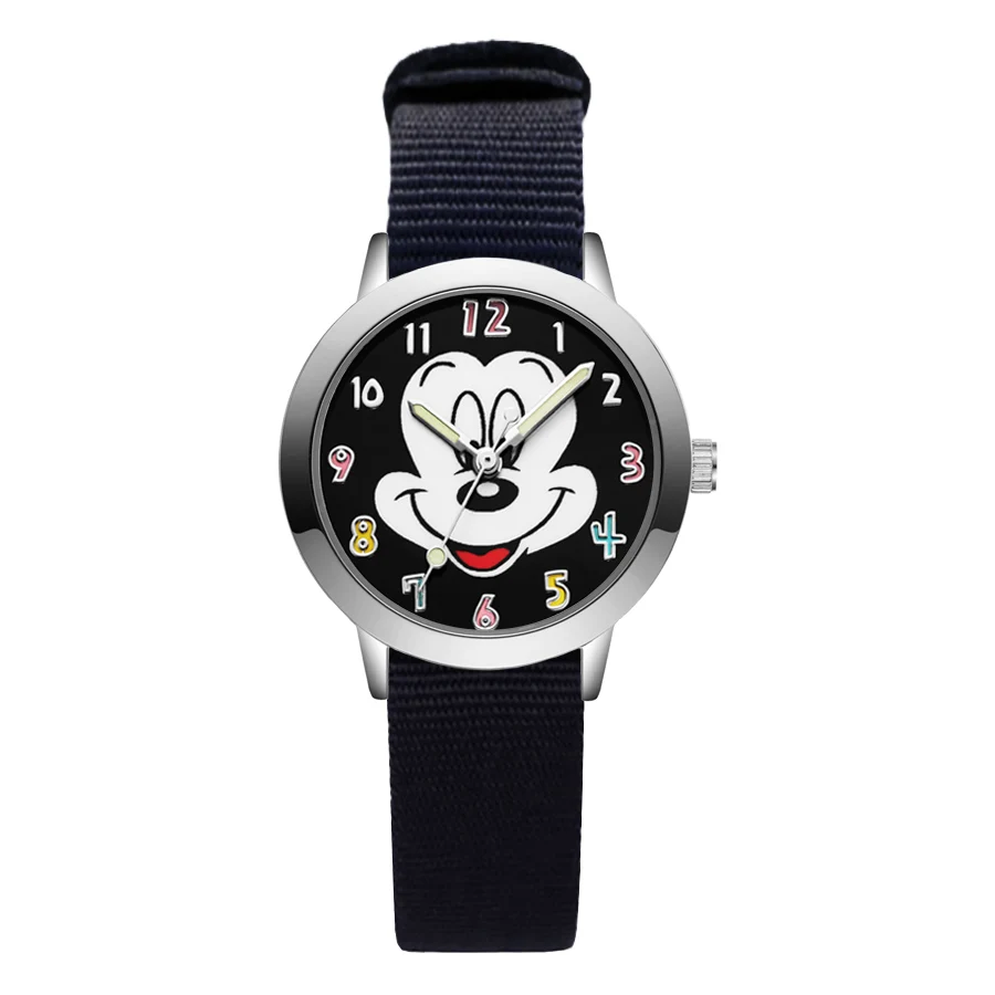 

Children's Cute Cartoon Style Student Boy Girl Leather Nylon Steel Strap Quartz Wrist Watches JA01