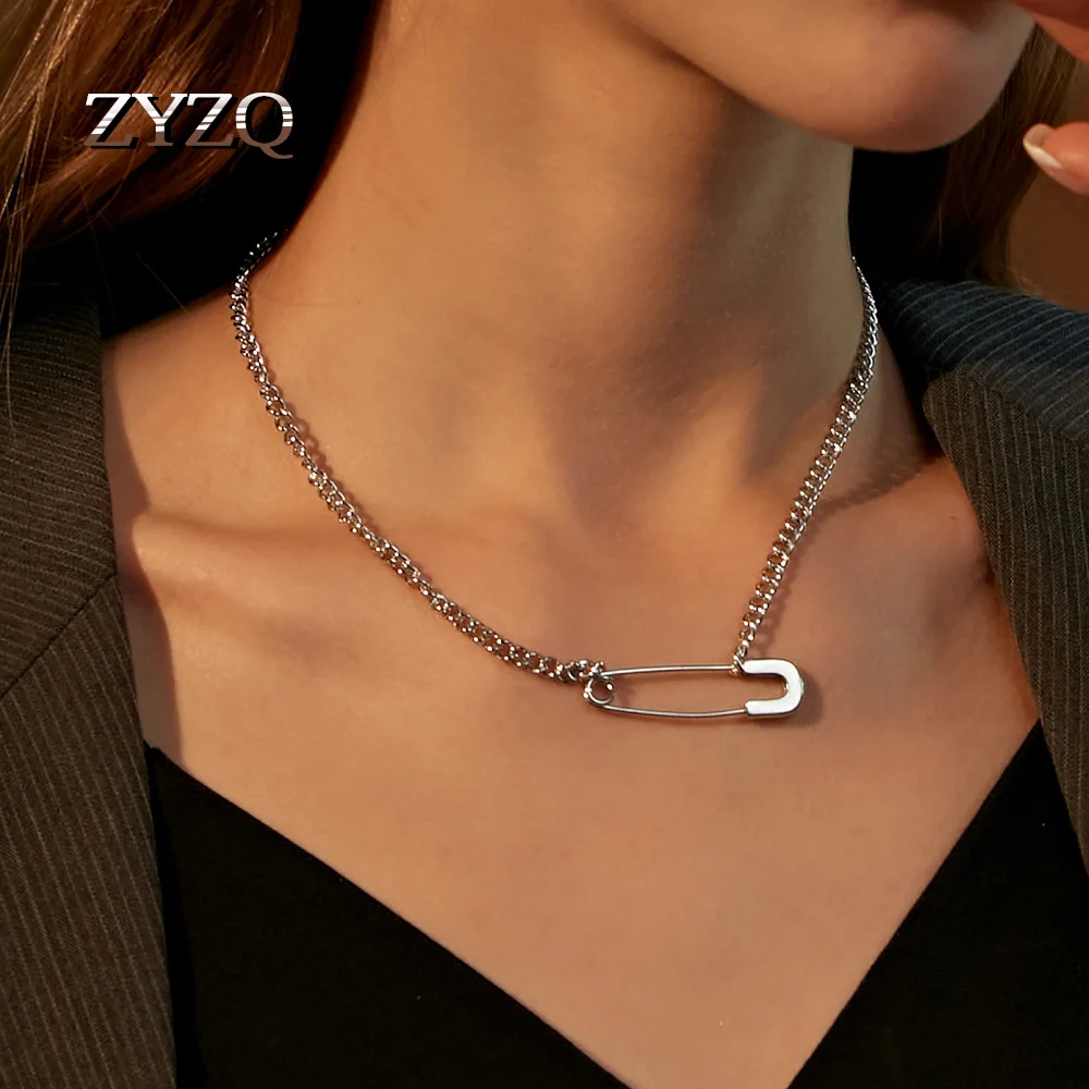 ZYZQ 2020 Новое поступление Геометрическая булавка цепочка на ключицу ожерелье для