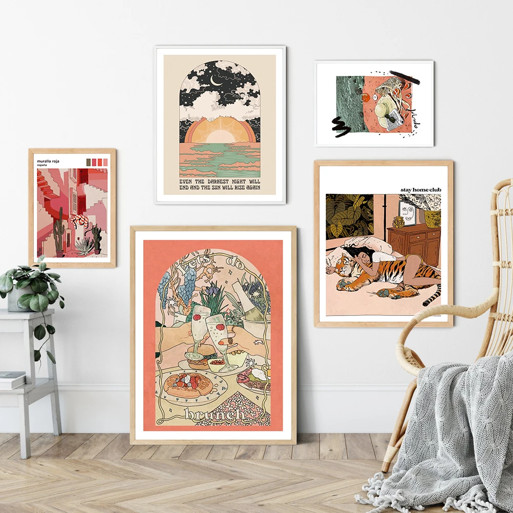 Абстрактная Скандинавская детские брюки с тигровым анимальным изображение Muralla