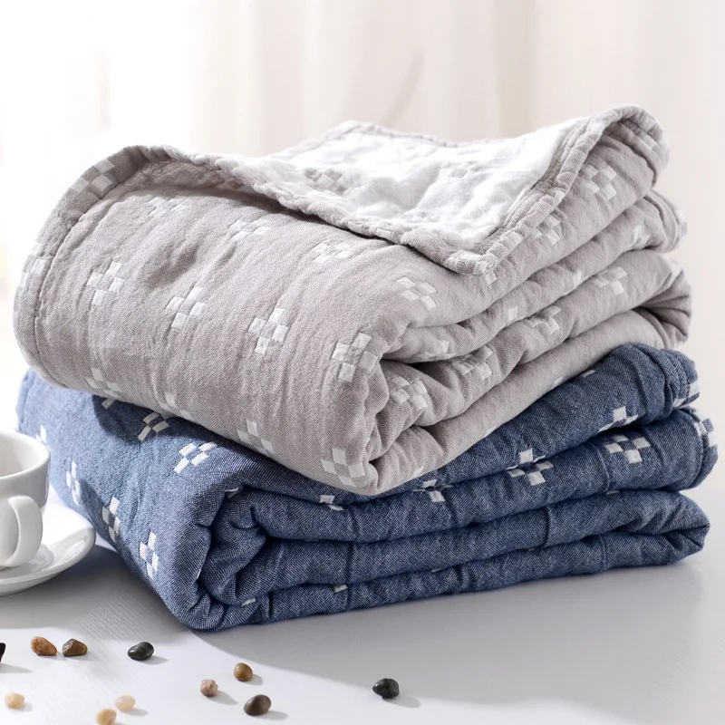 

Japanese Children Adult Bedding Quilt Cotton Gauze Bed Quilts Blankets Thin Summer Kindergarten Air Conditioner Quilts Bed Cover