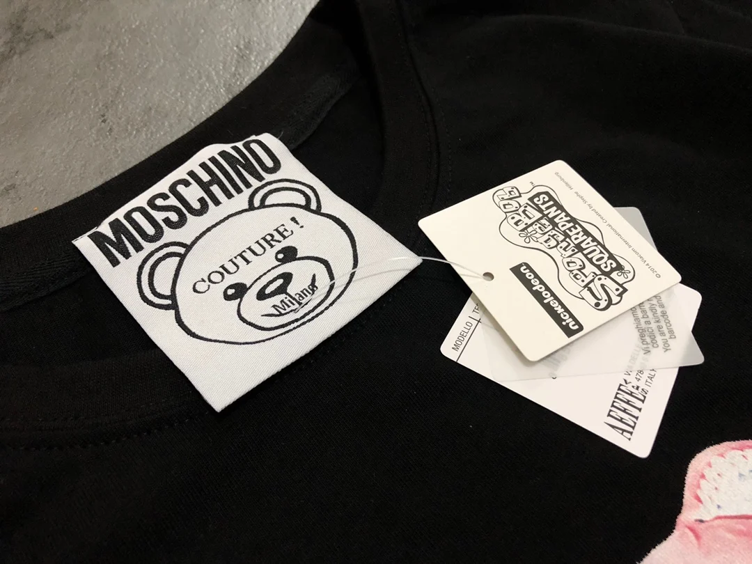 

Brand O-neck Bear T-shirt for Women MOSCHINO Cotton T-shirt Women's Fashion Short Sleeves Top Graphic Couples Harajuku Tshirt