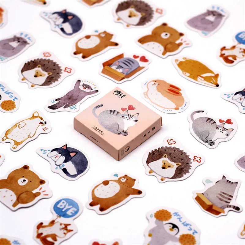 40 шт. наклейки в виде животных для ноутбука чемодана гитары холодильника