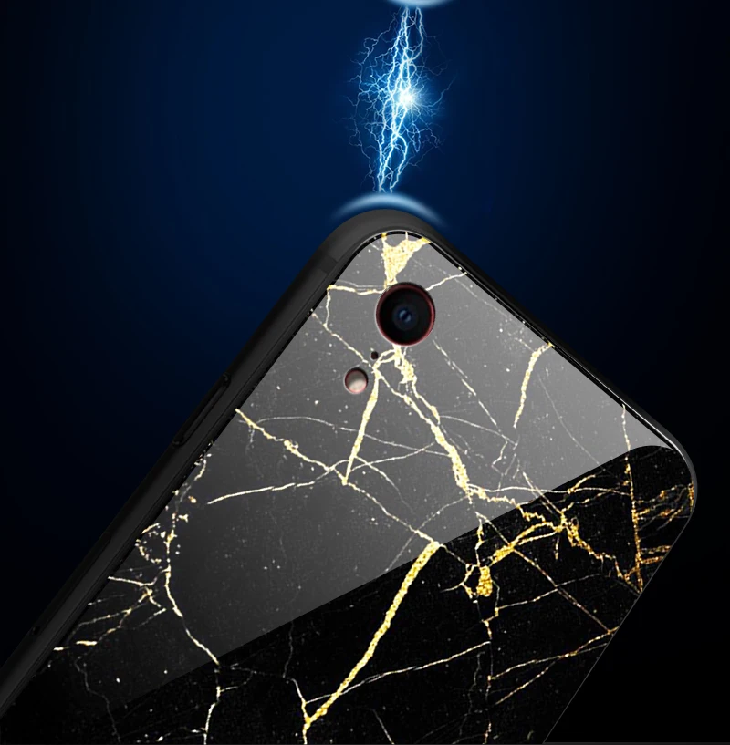 Для iPhone 5S, se, 6, 6 S, 7, 8 Plus XR XS макс. закаленное стекло чехол для Meizu M5 M6 M8 M9 Примечание 16th Plus с узором в полоску защитная оболочка