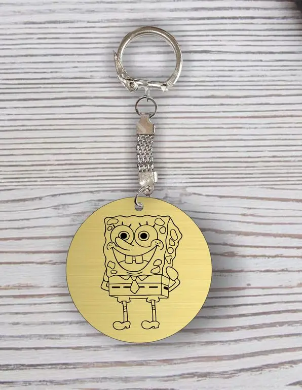 Брелок Губка Боб Квадратные Штаны № 7|Держатель для ключей и органайзер ключей| |