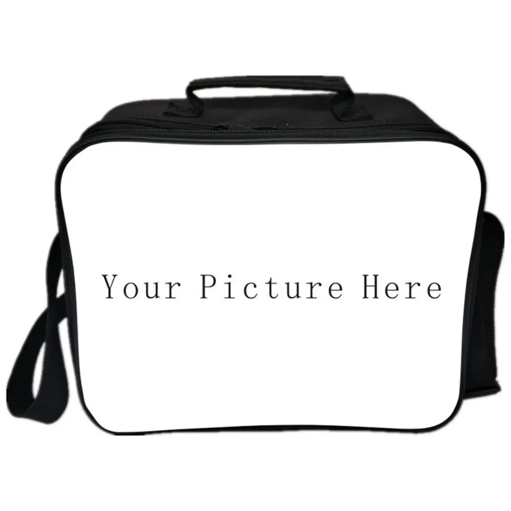 Персонализируемая сумка для ланча с именем вашего изображения, изолированный детский Ланчбокс, портативный согревающий ланчбокс для женщи...