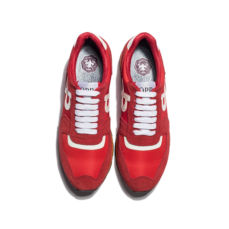 OPP Мужская обувь из коровьей кожи на плоской подошве кроссовки Красная