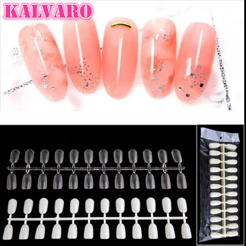 Пластиковые искусственные ногти Kalvaro 10 дюймов овальной формы дизайн ногтей на