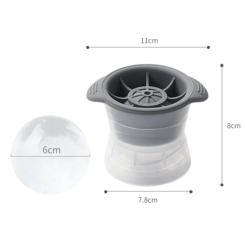 

DIY Silicone Sphere Ice Cube Mold Stackable Slow Melting Jelly Ice Ball Making Mould For Cocktail Whiskey Drink