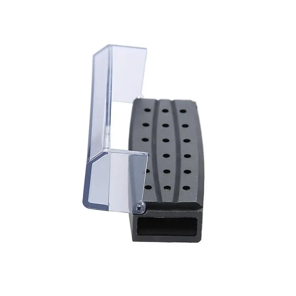 Black 18 Holes Disinfection Box Case Dental Bur Burs Block Autoclavable Dentist Tool Dentist Instrument Dental Case Holder Oral Tool - Color: Black