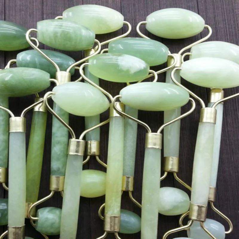 1 шт. нефритовый ролик с двойной головкой для массажа лица|Массажный из ЭВА| |